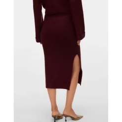 Mamalicious zwangerschapsrok knielengte effen rood