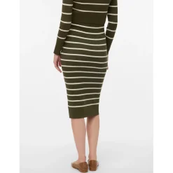 Mamalicious zwangerschapsrok knielengte strepen groen