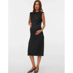 Mamalicious zwangerschapsjurk mouwloos effen zwart