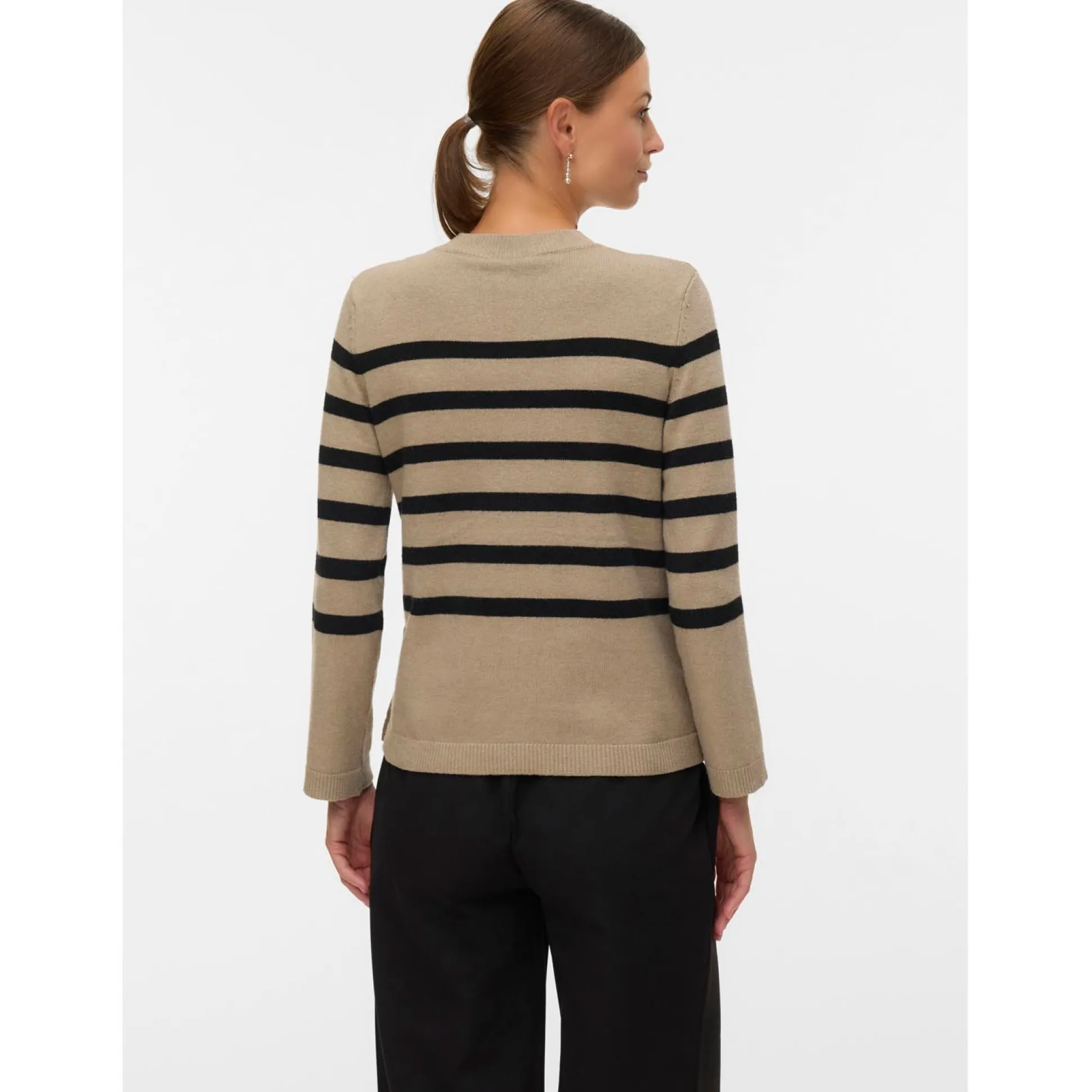 Mamalicious zwangerschapstrui lange mouwen strepen beige