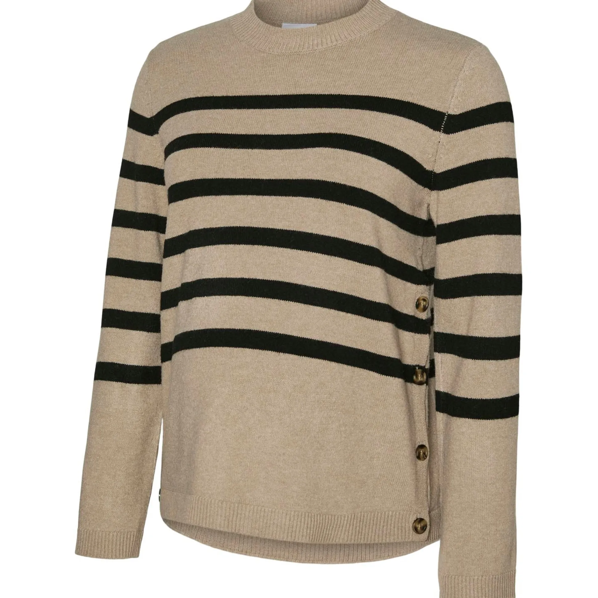 Mamalicious zwangerschapstrui lange mouwen strepen beige