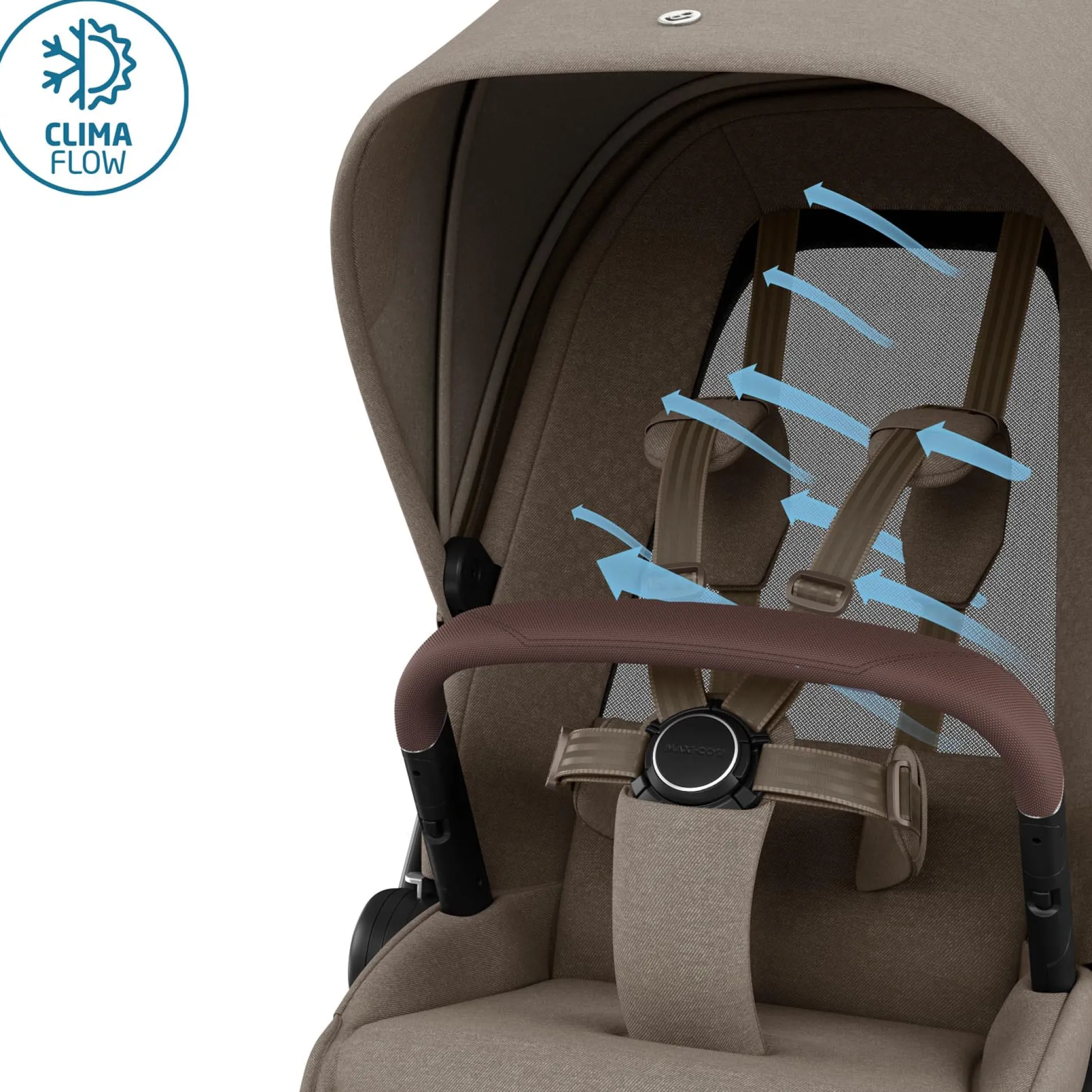 Maxi-Cosi Fame frame met zit Twillic Truffle