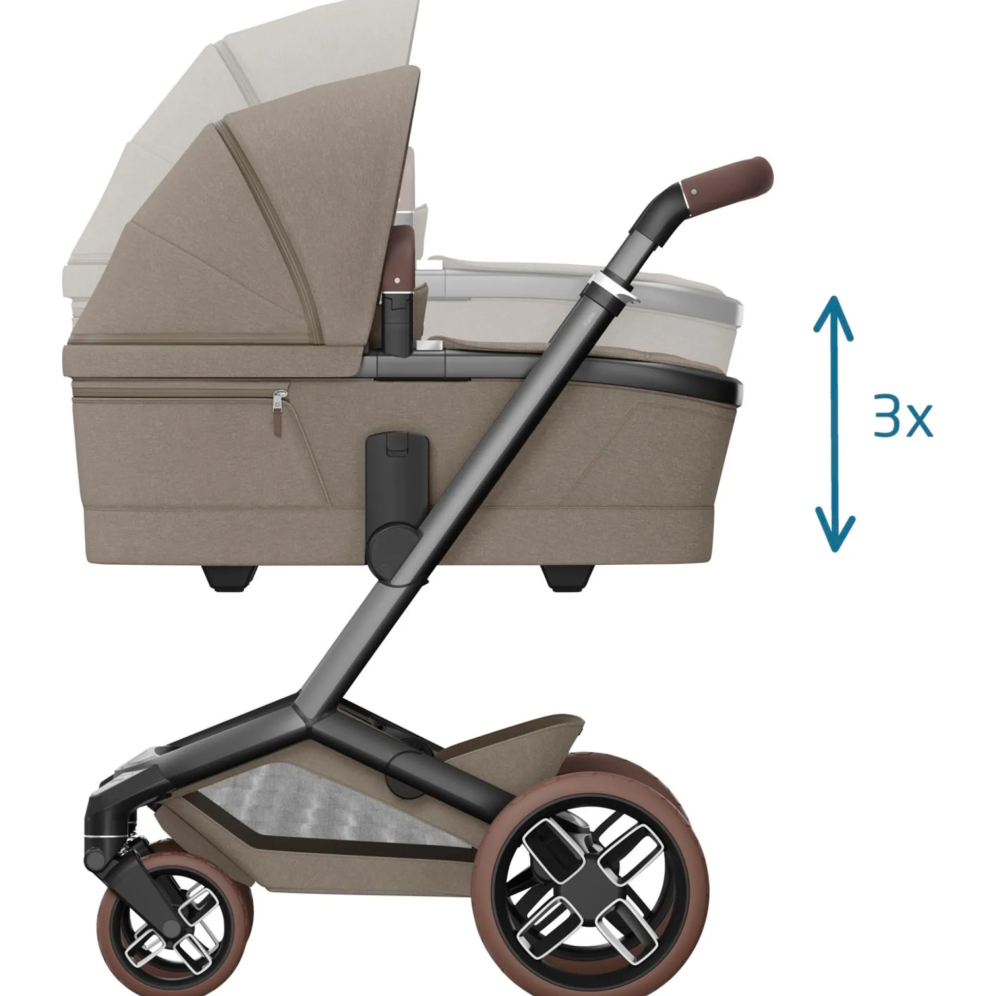 Maxi-Cosi Fame frame met zit Twillic Truffle