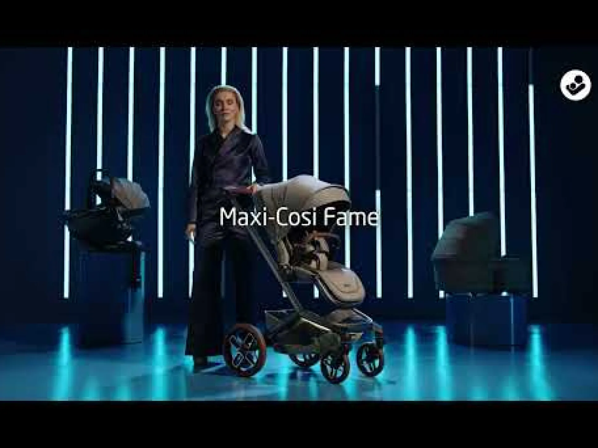 Maxi-Cosi Fame frame met zit Twillic Black