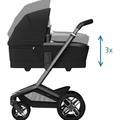 Maxi-Cosi Fame frame met zit Twillic Black