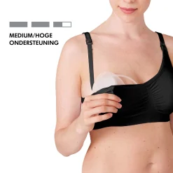 Medela 3-in-1 Borstvoedings- en kolfbeha - Zwart - maat M