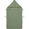 Meyco autostoel voetenzak Wafel Teddy Olivegreen
