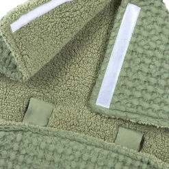 Meyco autostoel voetenzak Wafel Teddy Olivegreen