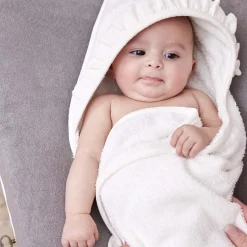 Meyco badcape ruffle wit