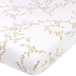 Meyco hoeslaken Branches co-sleeper beige