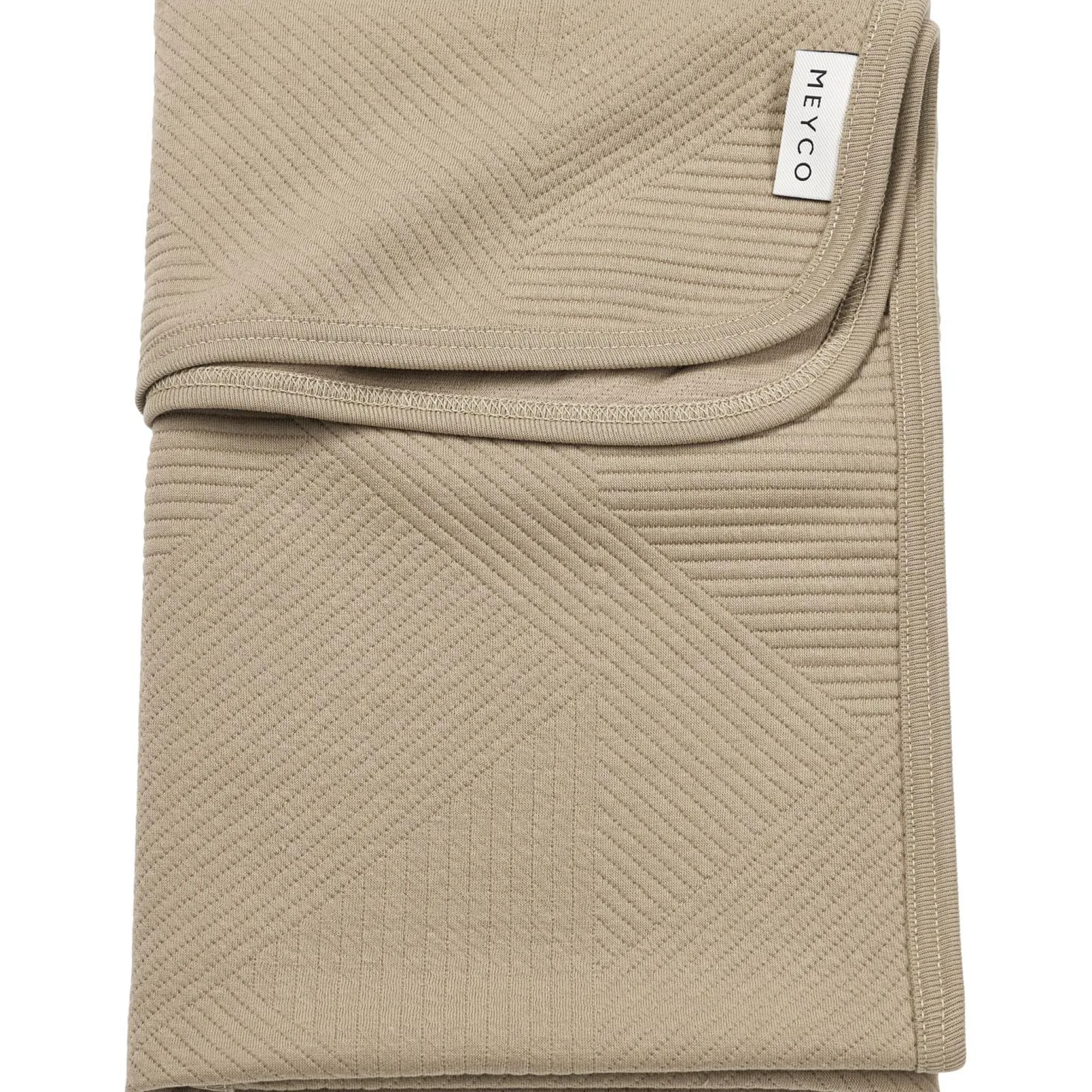 Meyco ledikantdeken pure taupe taupe