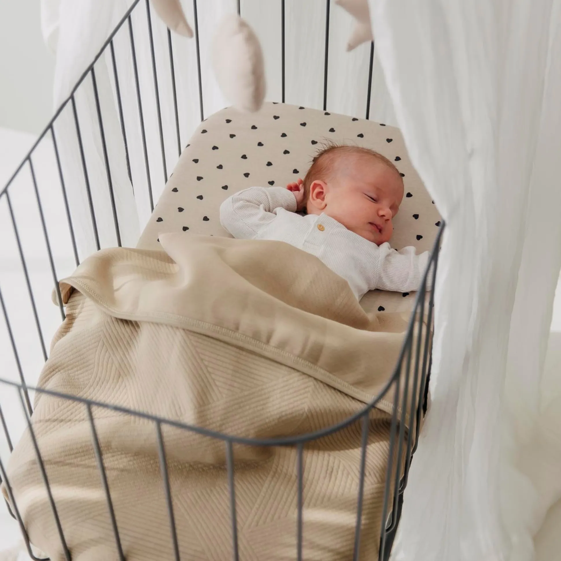 Meyco ledikantdeken pure taupe taupe