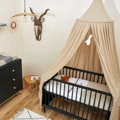 Meyco ledikantdeken sand melange bruin