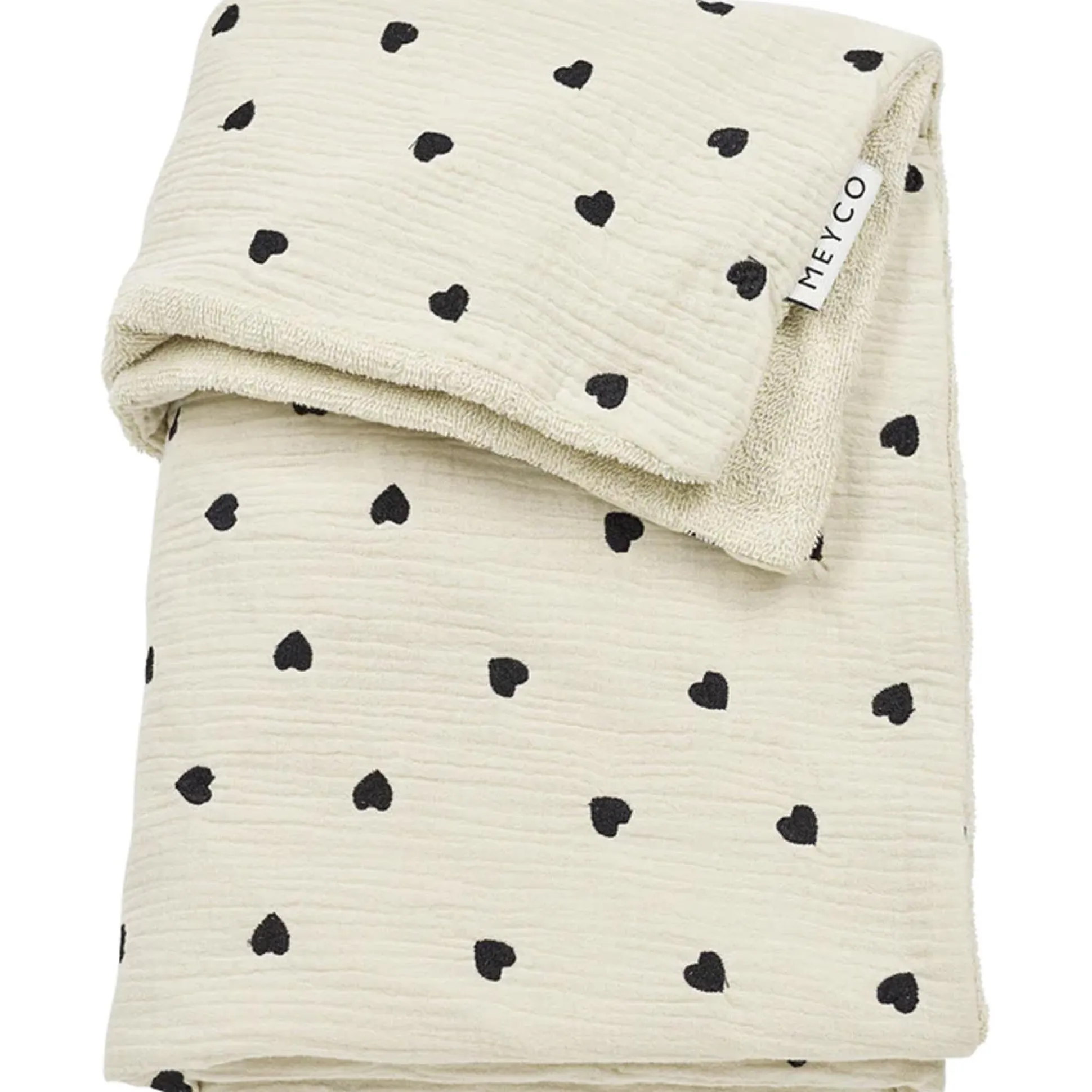 Meyco ledikantdeken sweet heart wit