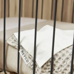 Meyco ledikantdeken wafel grijs