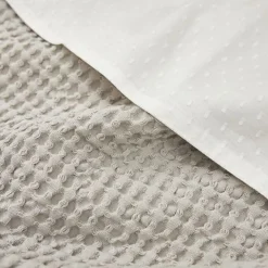 Meyco ledikantdeken wafel grijs