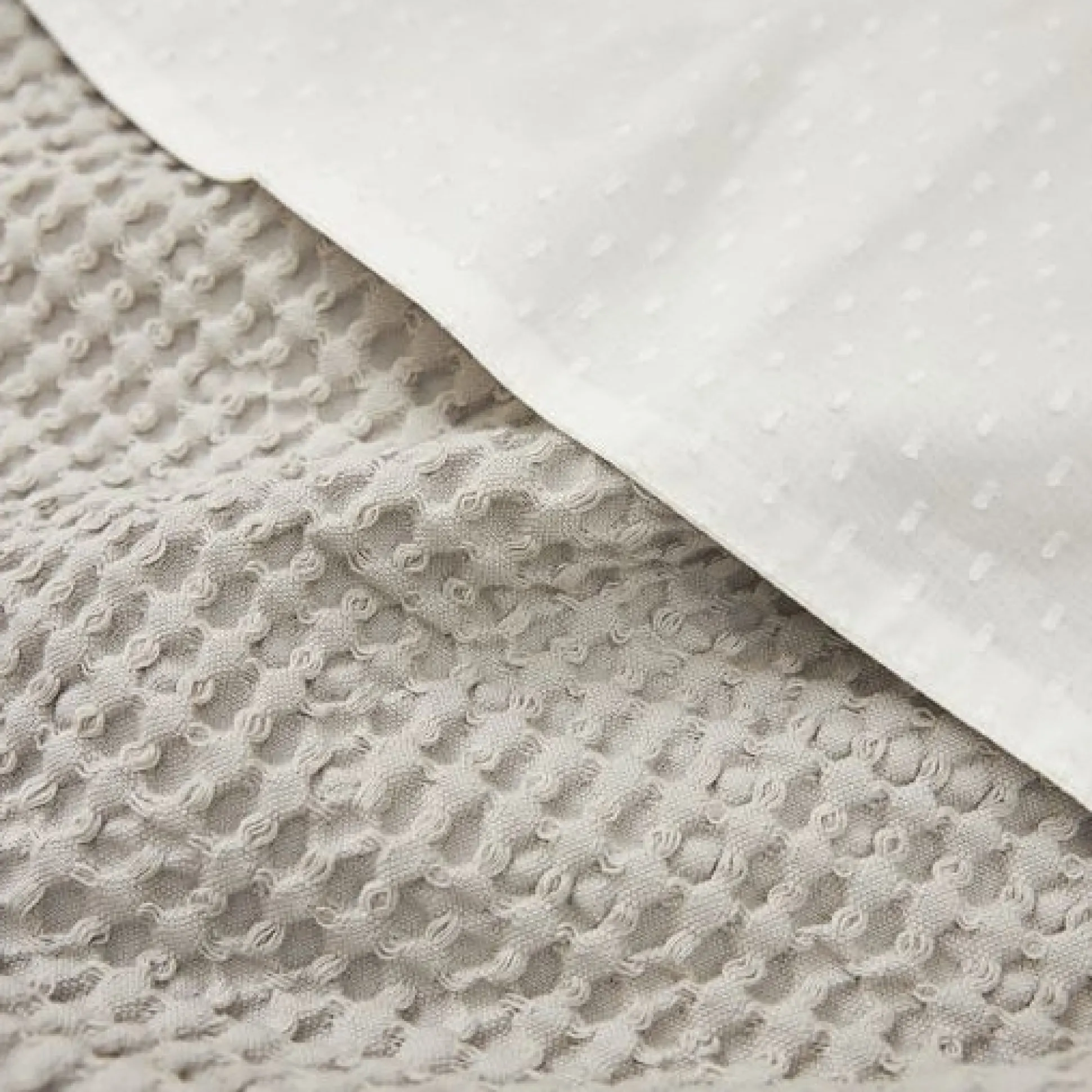 Meyco ledikantdeken wafel grijs