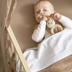 Meyco ledikantlaken bies taupe