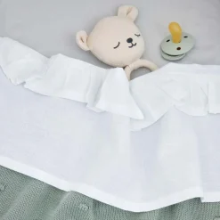 Meyco ledikantlaken ruffle wit