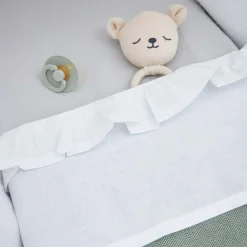 Meyco ledikantlaken ruffle wit