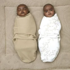 Meyco swaddle branches 2 stuks 3-6 maanden Sandbrown