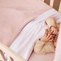 Meyco wiegdeken knots roze