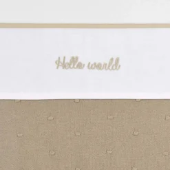 Meyco wieglaken Hello World wit