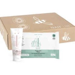Naïf giftset diapercream en billendoekjes wit