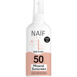 Naïf Minerale Zonnebrandspray voor Baby & Kids Factor 50 100ML