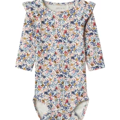 Name it baby body lange mouwen bloemen multi