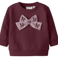 Name it baby sweater lange mouwen effen rood