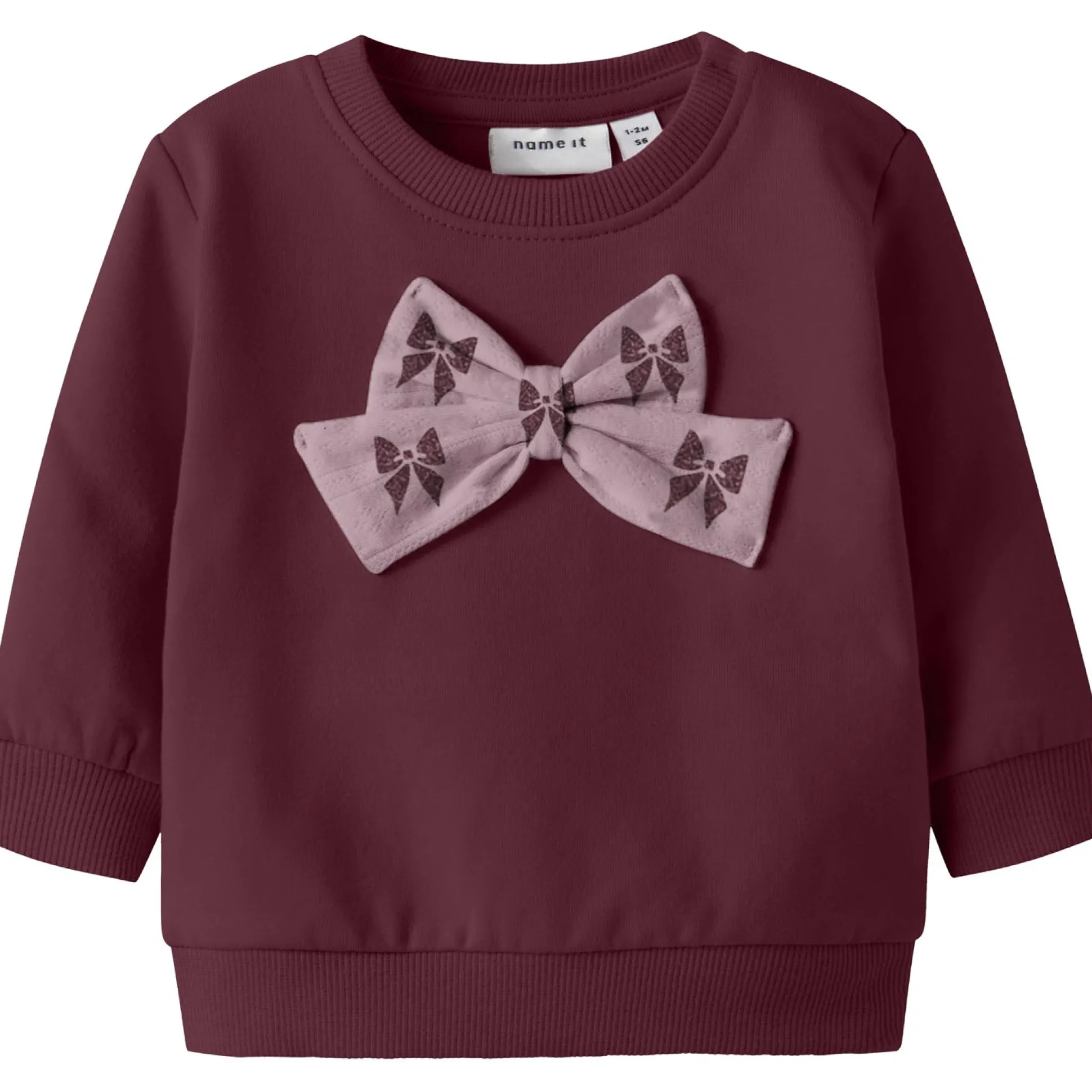 Name it baby sweater lange mouwen effen rood