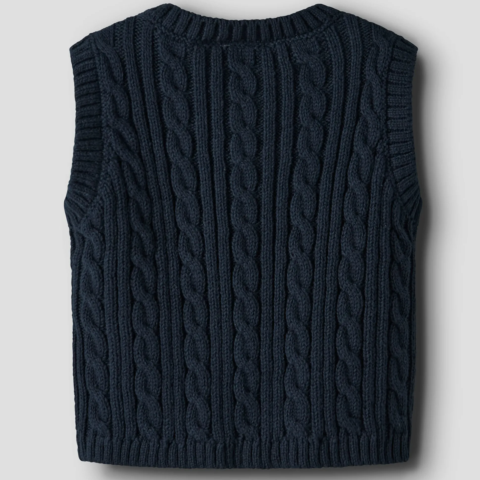 Name It baby trui mouwloos effen blauw