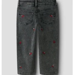 Name it peuter broek  bloemen grijs