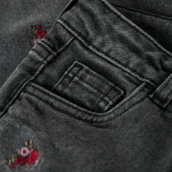 Name it peuter broek  bloemen grijs