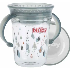 Nûby 360 graden Wonder Cup met handvatten 240ml grijs
