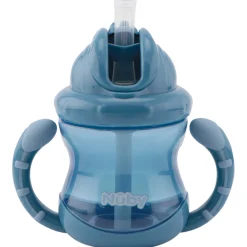 Nûby Flip It antilekbeker met handvat 12M+ blauw