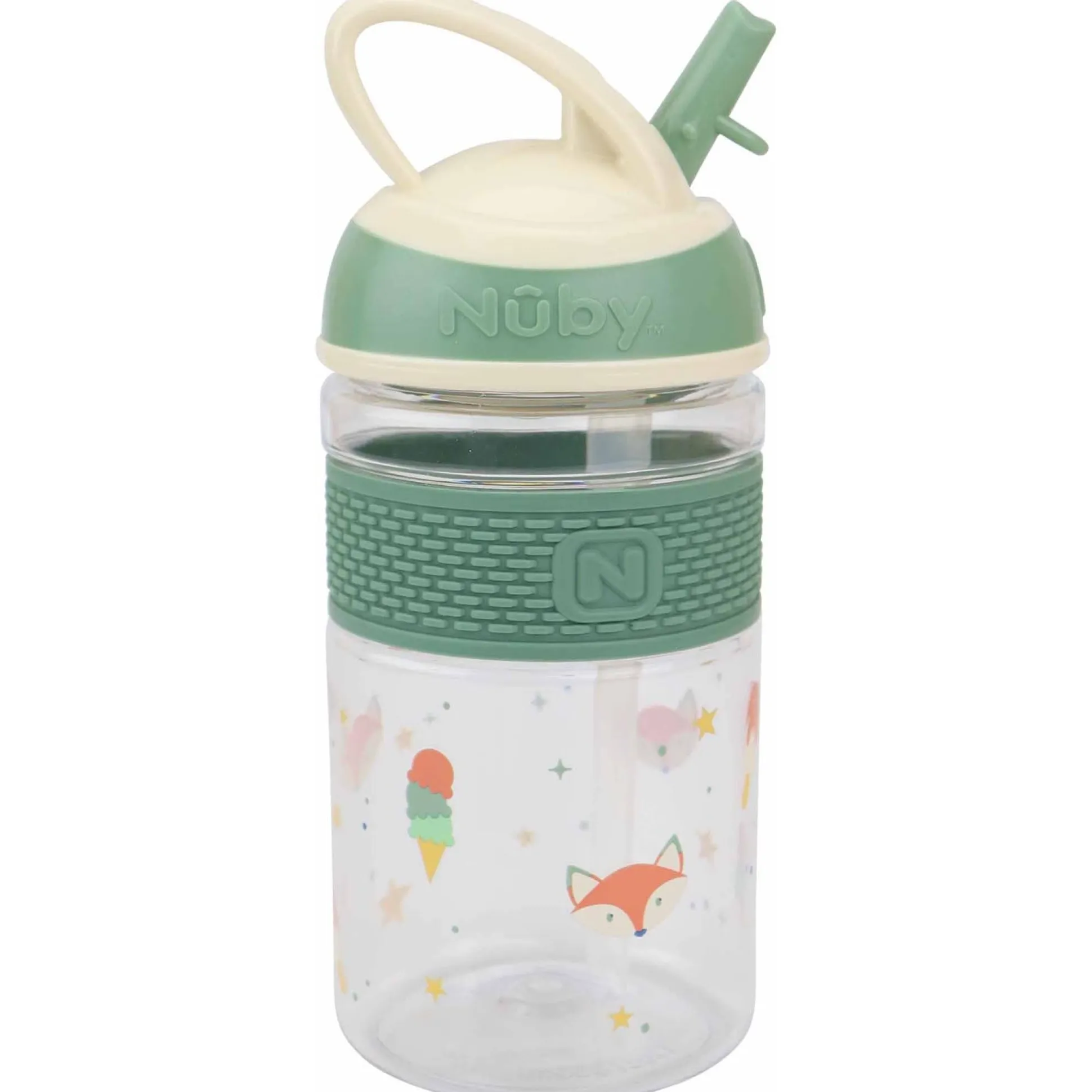 Nuby 2in1 beker zachte tuit groen