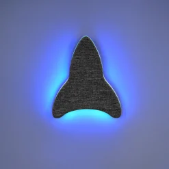 Ollie&Leila Whitenoise nachtlampje Ollie's Raket grijs