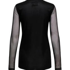 ONLY zwangerschaps T-shirt lange mouwen effen zwart