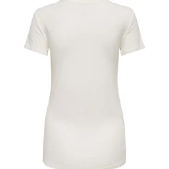 ONLY zwangerschaps T-shirt korte mouwen effen wit