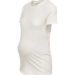 ONLY zwangerschaps T-shirt korte mouwen effen wit