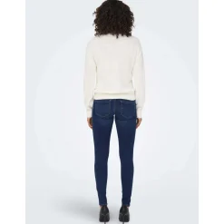 ONLY zwangerschapsjeans lang effen blauw