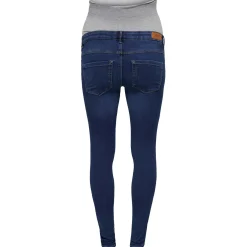 ONLY zwangerschapsjeans lang effen blauw