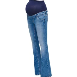 ONLY zwangerschapsjeans lang effen blauw