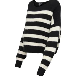 ONLY zwangerschapstrui lange mouwen strepen zwart