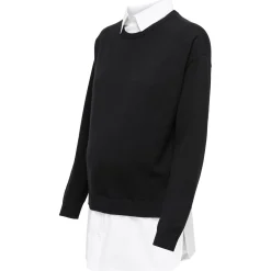 ONLY zwangerschapstrui lange mouwen effen zwart