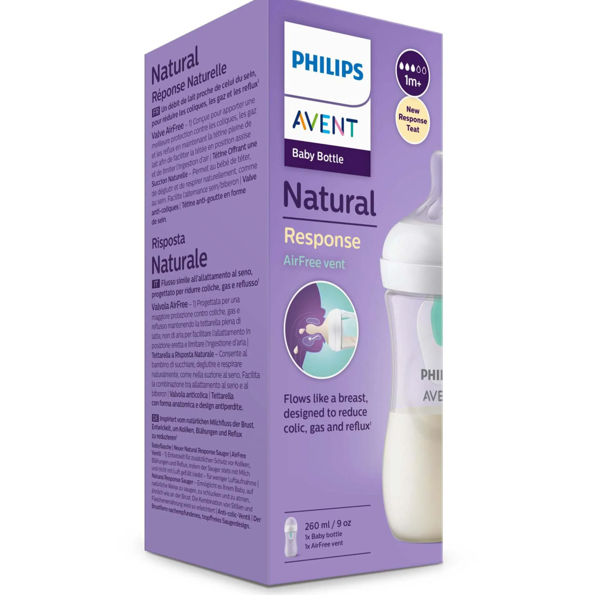 Philips Avent Natural AirFree fles 260ML transparant