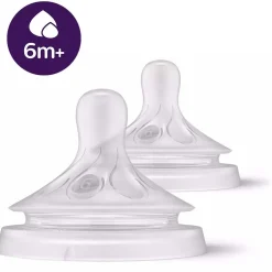Philips Avent Natural Pap Flesspeen 6M+ transparant