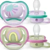 Philips Avent Ultra Air fopspeen 0-6 mnd 2-pack Purple Shade